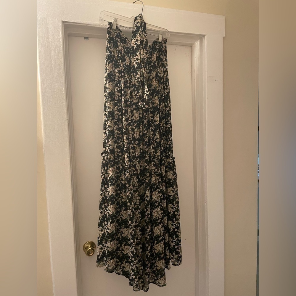 Hazel black floral‎ maxi dress size Large